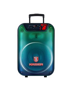 Bafle 15" 25,000 W PMPO con llantas y micrófono