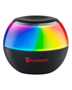 Bocina 2" Bluetooth® recargable 5 W RMS luz multicolor, negro