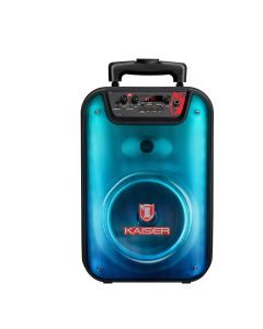 Bafle 8" 6500 W PMPO portátil con micrófono alámbrico